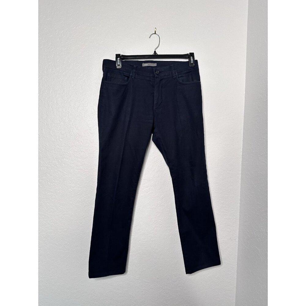 Vince‎ Stretch Pants Men's 31 Navy Blue Flat Front Twill Chino Cotton Casual